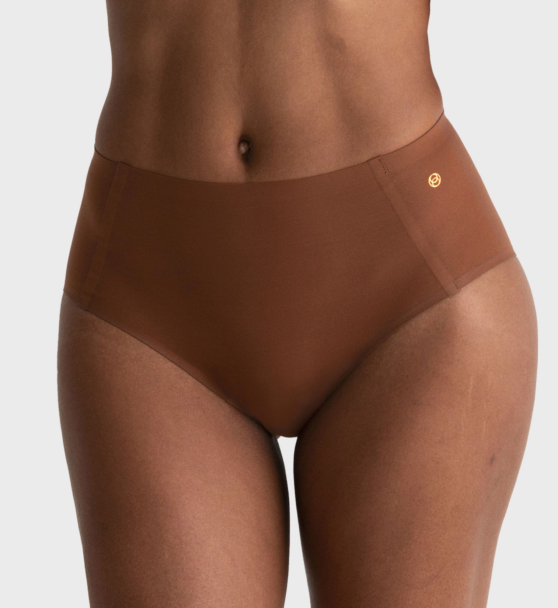 Evelyn & Bobbie Women's High Waist Retro Bikini Panty in Clay | Size: Plus | HerRoom.com