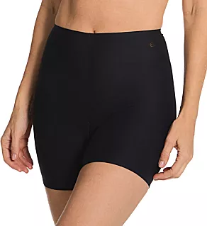 Slip Short Mid Thigh Panty Black O/S Plus