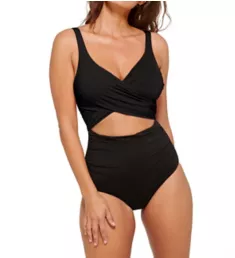 The Wrap One Piece Swimsuit Black 6