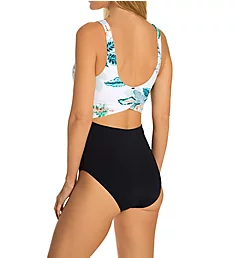 The Wrap One Piece Swimsuit Combo White Tropic 10