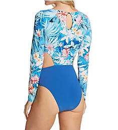 Sunrise Bay Long Sleeve Cut Out One Piece Swimsuit