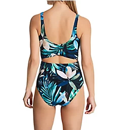 The Wrap One Piece Swimsuit Combo Black Leaf 6