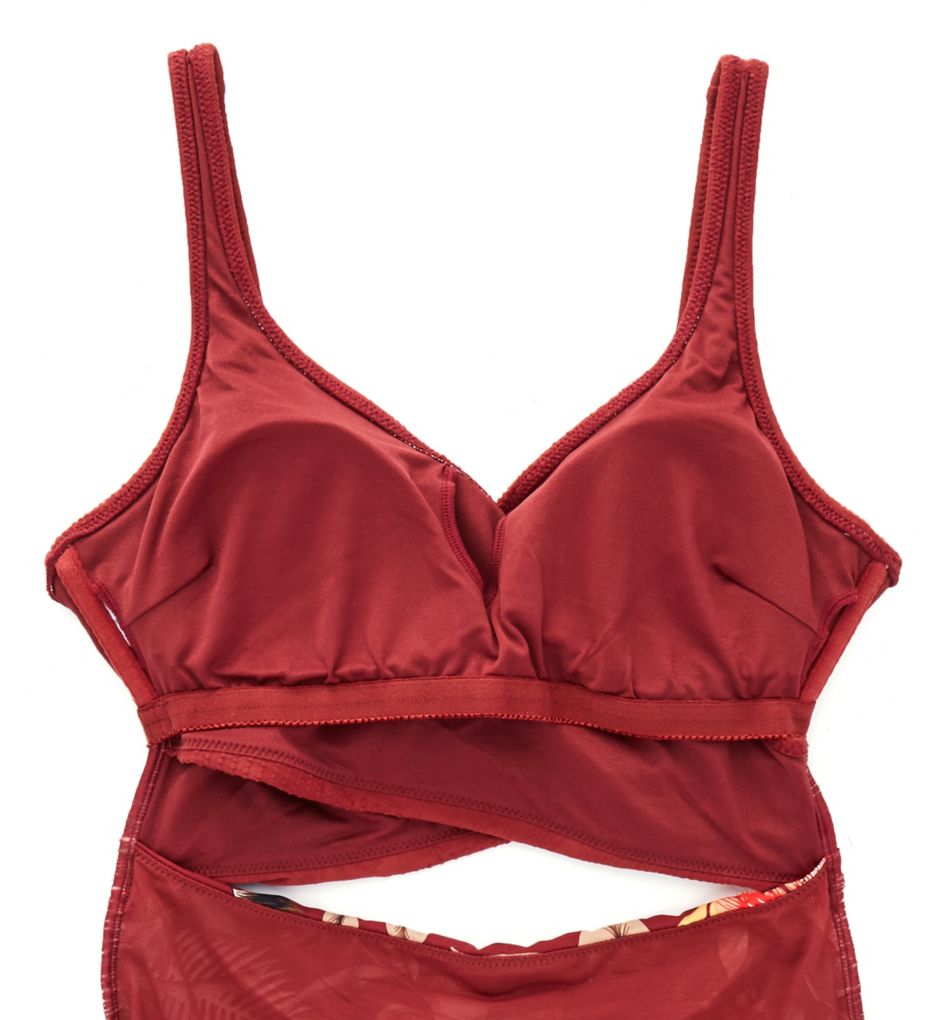 Everyday Sunday Nostalgia Wrap One Piece Swimsuit N0136 - Image 3