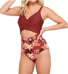 Nostalgia Wrap One Piece Swimsuit