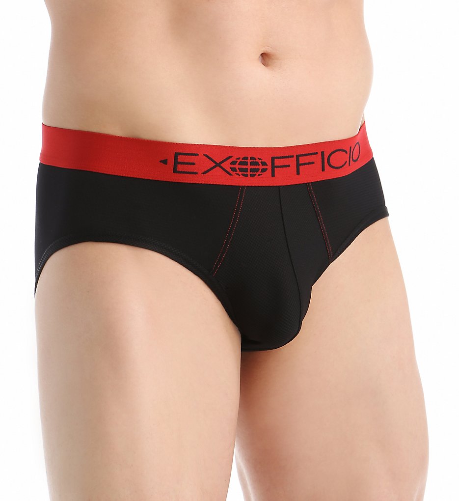 Ex Officio 2412460 Give-N-Go Sport Mesh Flyless Briefs (Oneil Black)