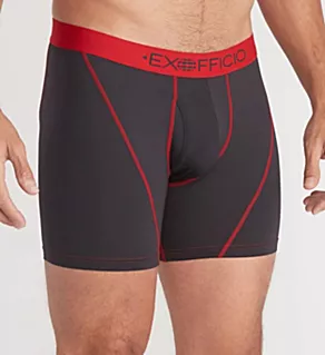Give-N-Go Sport 2.0 6 Inch Boxer Brief Black/Scarlet Sage S