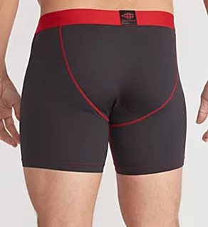 Give-N-Go Sport 2.0 6 Inch Boxer Brief Black/Scarlet Sage S