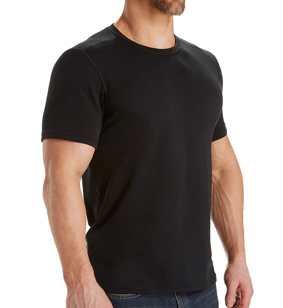Ex Officio 2422896 Sol Cool High Tech Performance Crew Neck T-Shirt (Black)