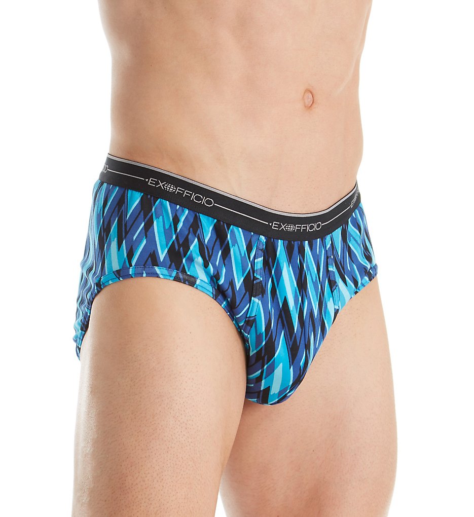 Ex Officio 2452891 Sol Cool Print High Tech Performance Briefs (Atlantic/Modern Argyle)