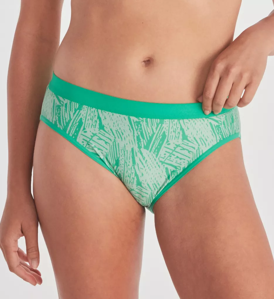Give-N-Go 2.0 Sport Mesh Bikini Brief Panty Green Camo Leaf XL