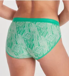 Give-N-Go 2.0 Sport Mesh Bikini Brief Panty Green Camo Leaf XL