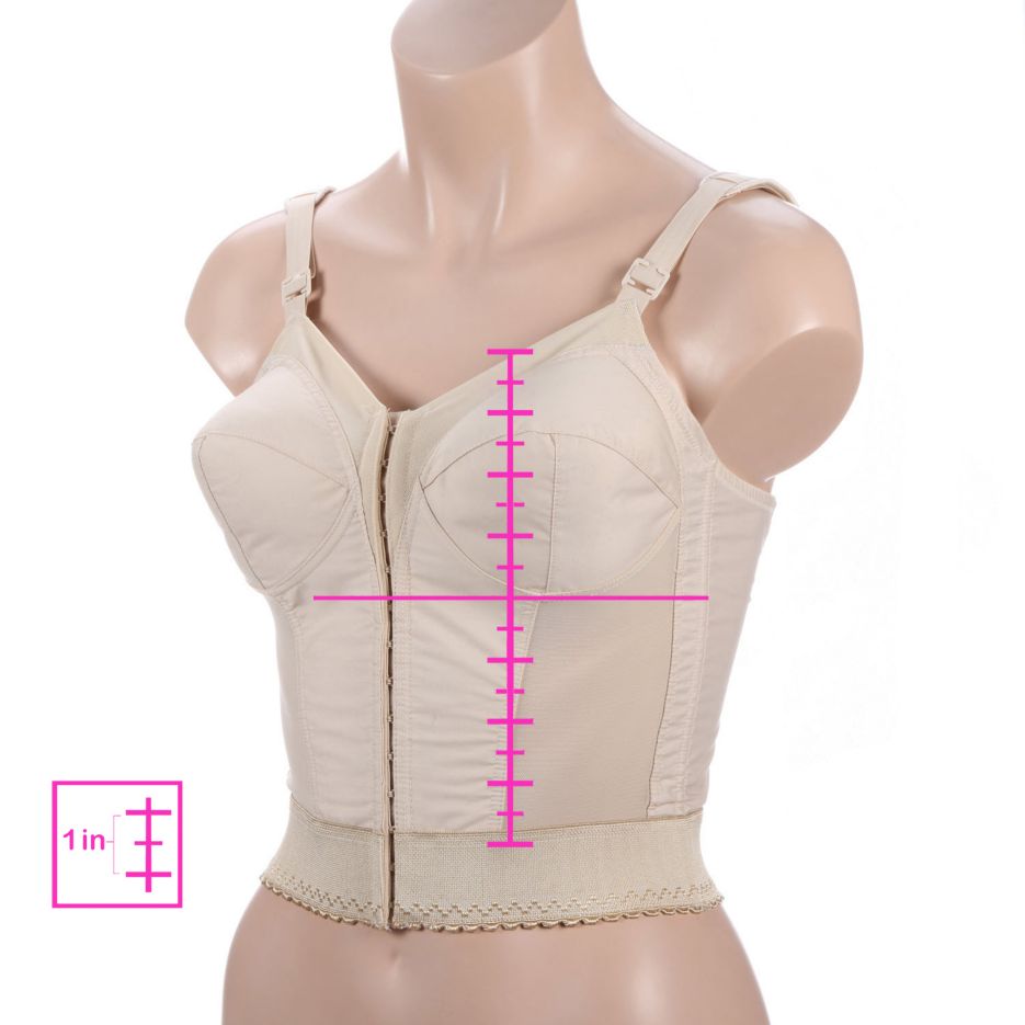 Exquisite Form 5107530 FULLY Slimming Wireless Back & Posture Support  Longline Bra with Front Closure