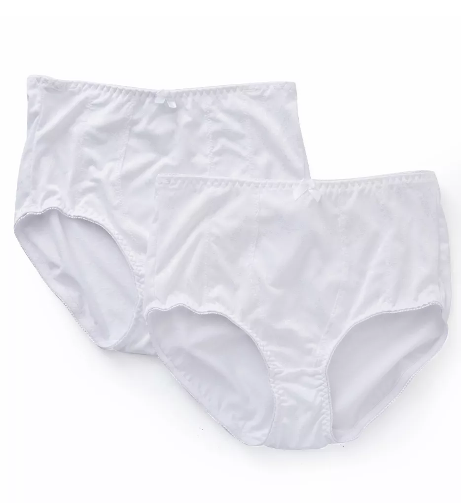 Jacquard Shaper Brief Panty - 2 Pack White 4X