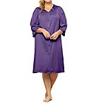 Coloratura 3/4 Sleeve Button Down Knee Length Robe