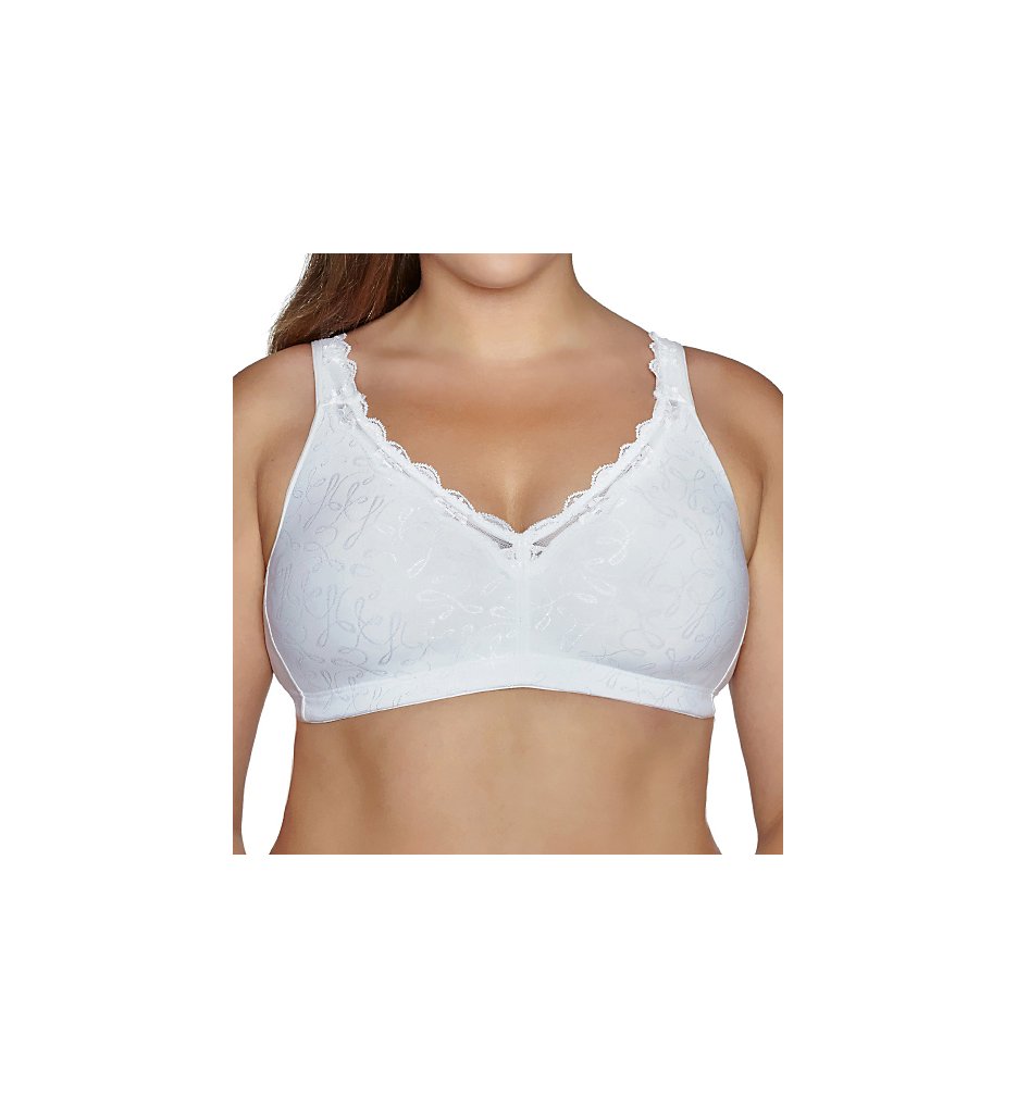Exquisite Form : Exquisite Form 1062048 Wirefree Back Close with Comfort Lining Bra (White 44D)