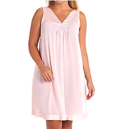 Coloratura Sleeveless Short Nightgown Pink Champange XL
