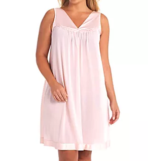 Coloratura Sleeveless Short Nightgown Pink Champange S