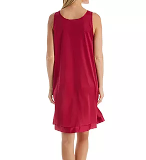 Coloratura Sleeveless Short Nightgown Sangria S