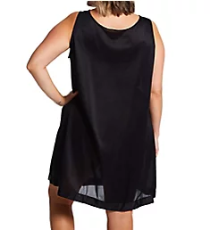 Plus Coloratura Sleeveless Short Nightgown Midnight Black 1X