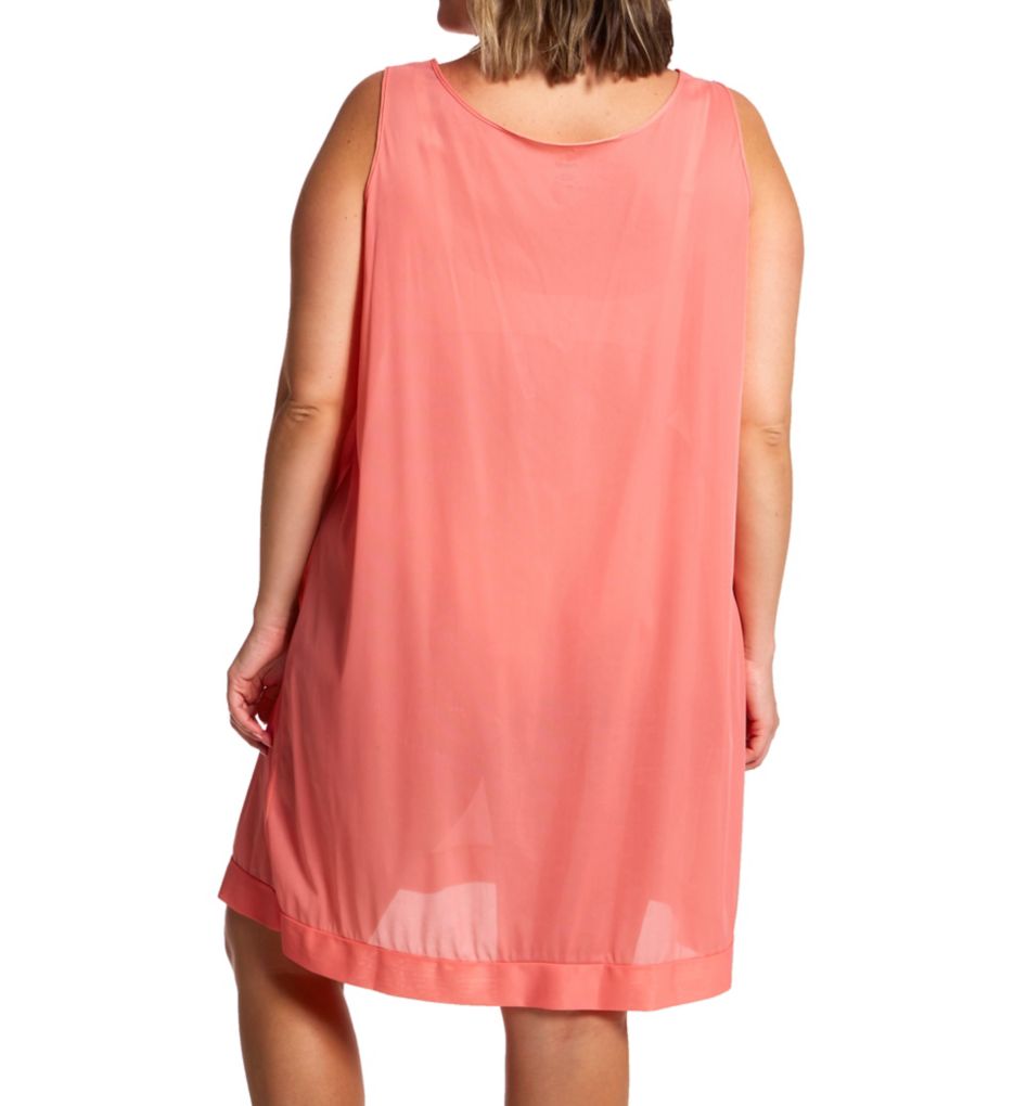 Exquisite Form Plus Coloratura Sleeveless Short Nightgown Passion 2X  - Image 2
