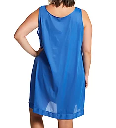 Plus Coloratura Sleeveless Short Nightgown Rocky Blue 1X