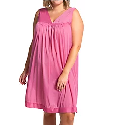 Plus Coloratura Sleeveless Short Nightgown