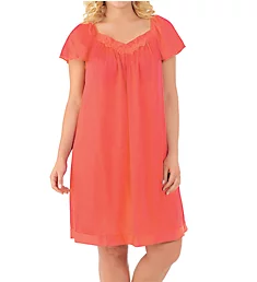 Coloratura Flutter Sleeve Short Nightgown Passion M