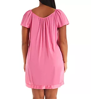Coloratura Flutter Sleeve Short Nightgown Perfumed Rose M
