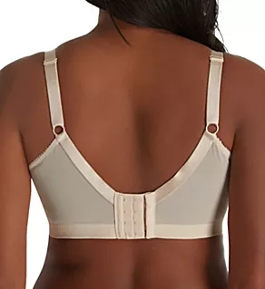 Wirefree 4-Part Cup Bra with Embroidered Mesh Nude 42C
