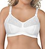 Exquisite Form Wirefree 4-Part Cup Bra with Embroidered Mesh