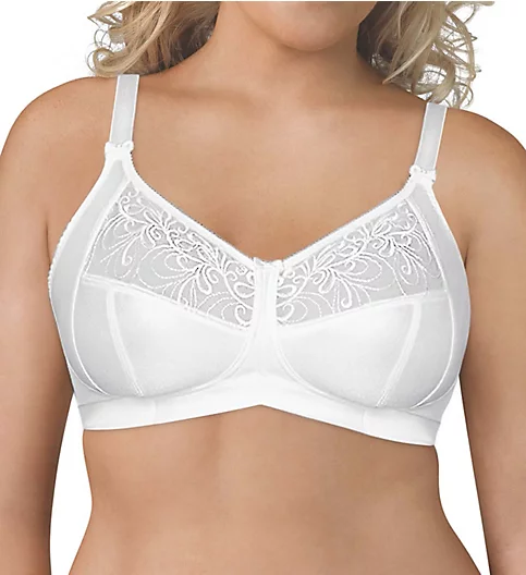 Exquisite Form Wirefree 4-Part Cup Bra with Embroidered Mesh 5100514