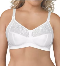 Wirefree 4-Part Cup Bra with Embroidered Mesh