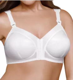 Front Close Classic Support Bra White 36B