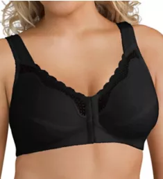 Front Close Cotton Posture Bra Black 34B