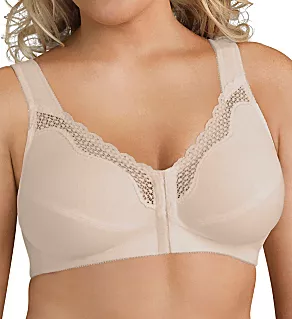 Front Close Cotton Posture Bra Damask 36B