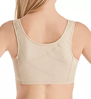 Front Close Cotton Posture Bra Damask 36B