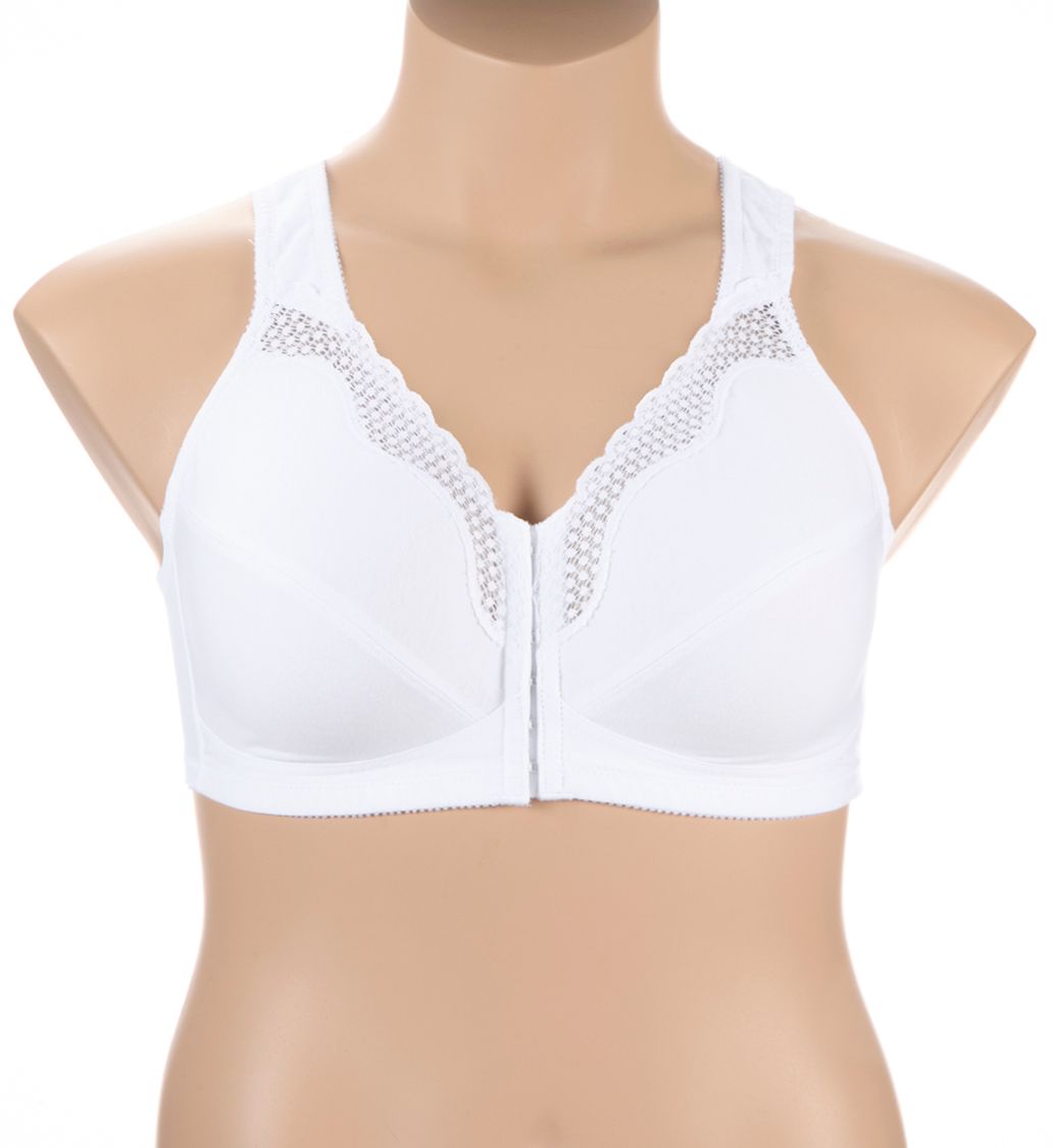 Exquisite Form Front Close Cotton Posture Bra White 36DD  - Image 1