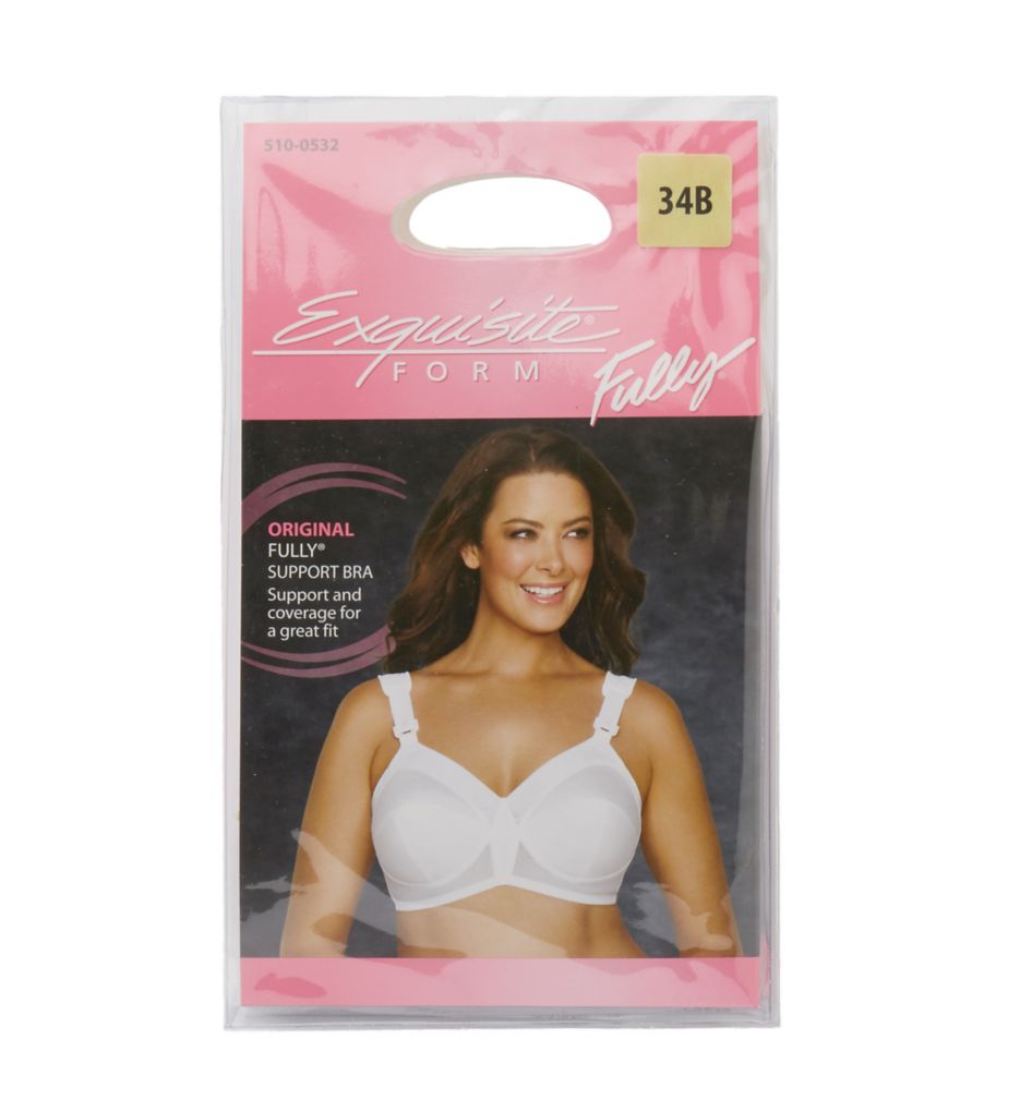 Women's Exquisite Form Bra 46 D White Fully Front Closure No Wire 5100530  for sale online