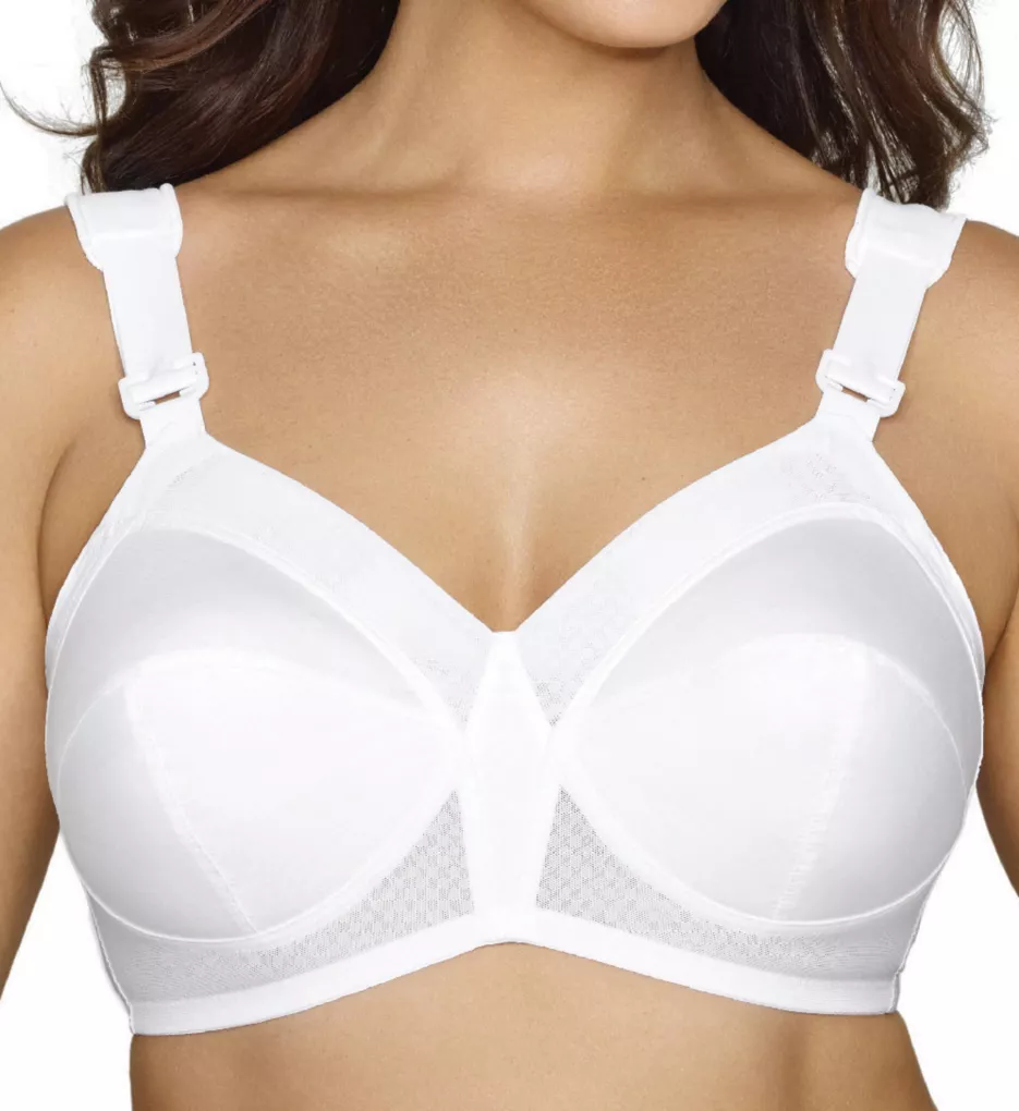 Cathalem Longline Full Coverage Bra with Back and Side Support Wemon's Bras  Support(White,L)