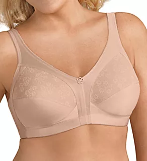 Floral Cami Strap Wireless Bra Rose Beige 36B