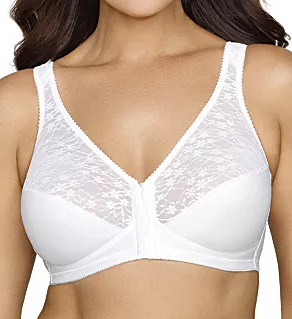 Front Close Posture Bra White 34B