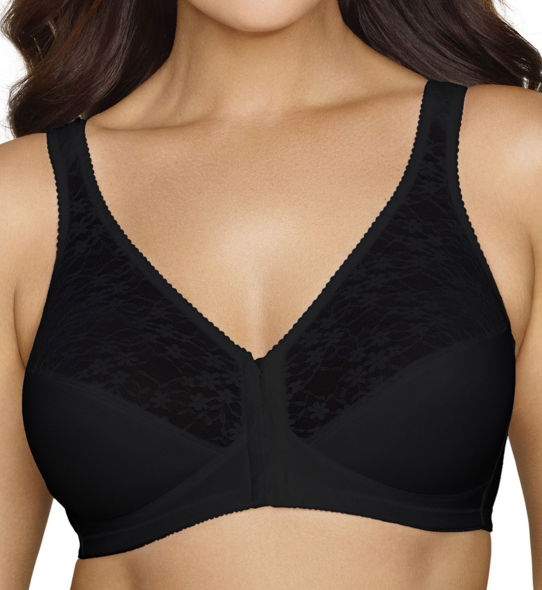 Exquisite Form Front Close Posture Bra Black 44D  - Image 1