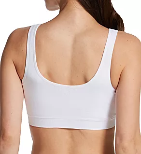 Front Closure Wireless Support Bra White 3X