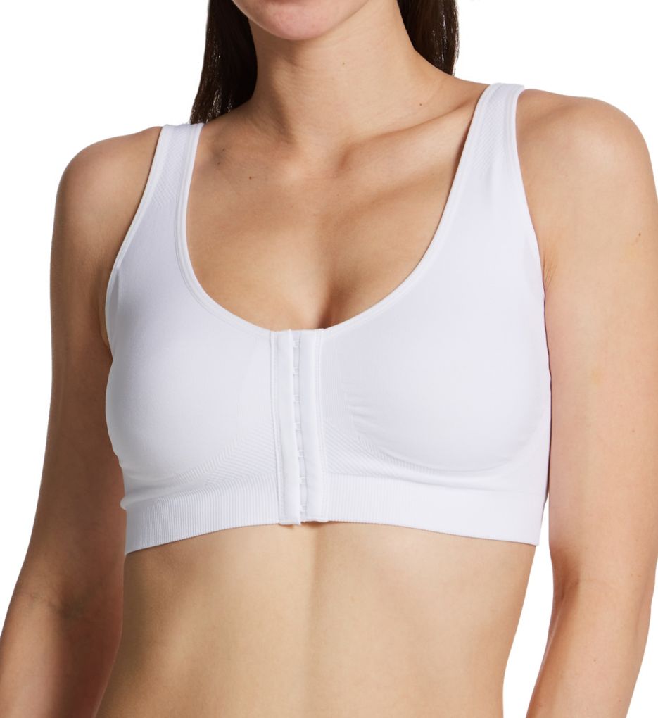 Wirefree 4-Part Cup Bra with Embroidered Mesh