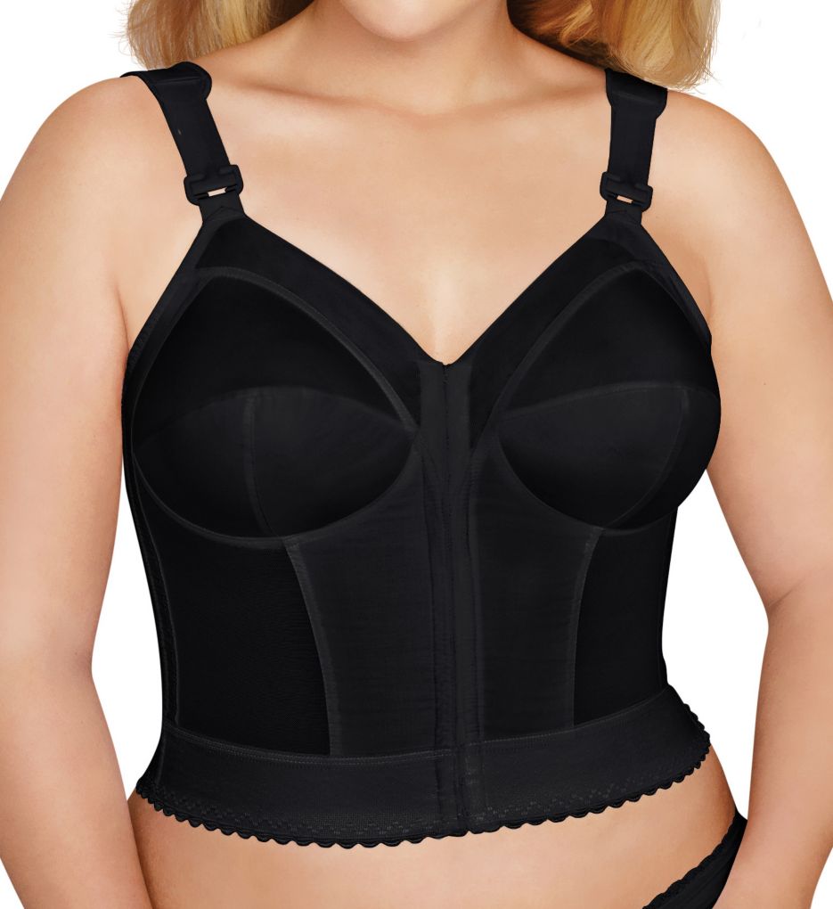 Exquisite Form : Exquisite Form 5107530 Front Close Longline Posture Bra (Black 38DD)