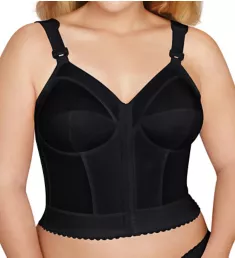 Front Close Longline Posture Bra Black 34B