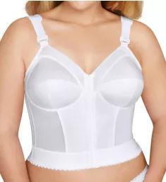 Front Close Longline Posture Bra White 34B