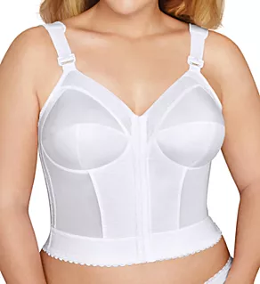 Front Close Longline Posture Bra White 34B