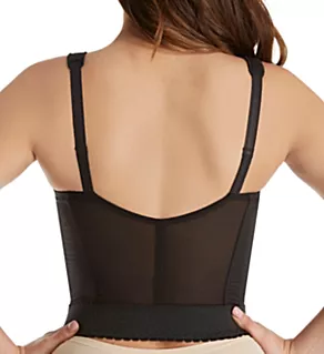 Front Close Longline Posture Bra Black 34B