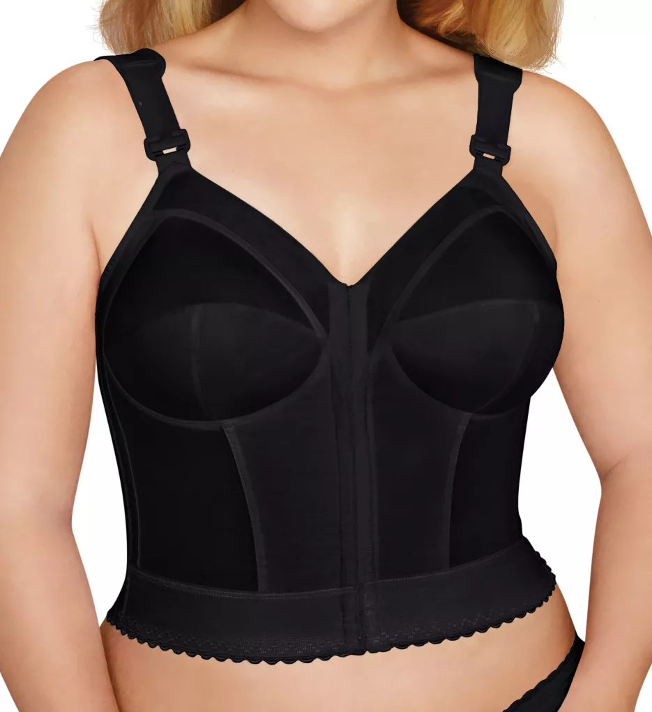 New EXQUISITE FORM Womens Fully Front Close Posture Bra with Lace, Bla –  The Warehouse Liquidation